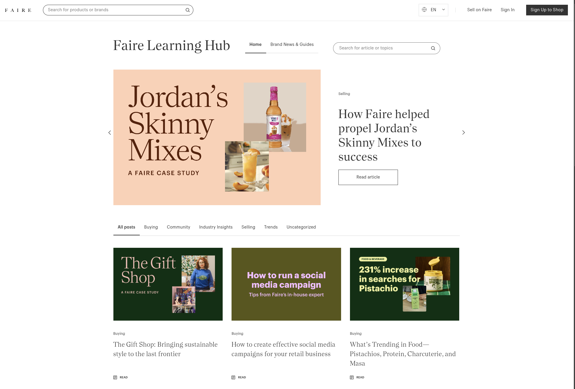 Faire – Learning Hub project preview - WordPress, Custom Child Theme, Gravity Forms development by Deepak Jangra