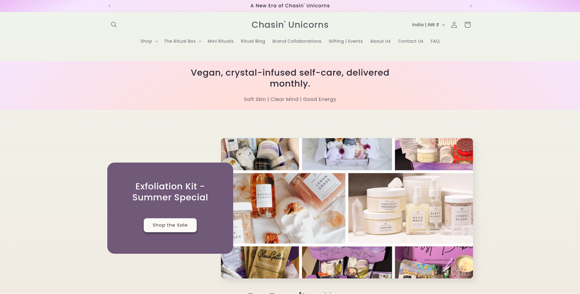 Chasin' Unicorns project preview - Shopify, Liquid, Recharge, Klaviyo development by Deepak Jangra