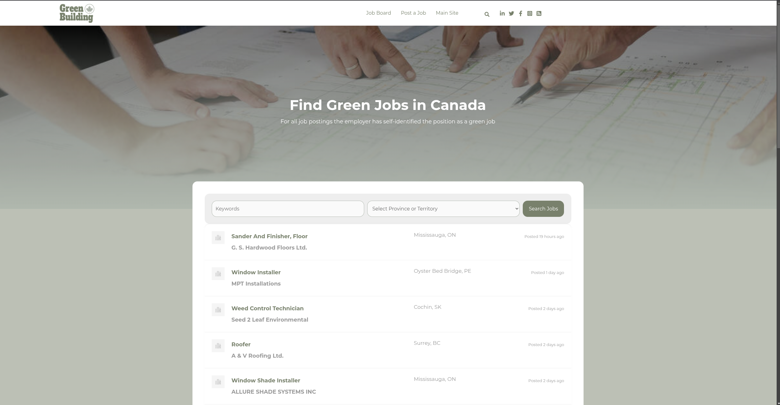 Green Building Canada — WordPress, PHP, Plugin Dev, JavaScript case study by Deepak Jangra