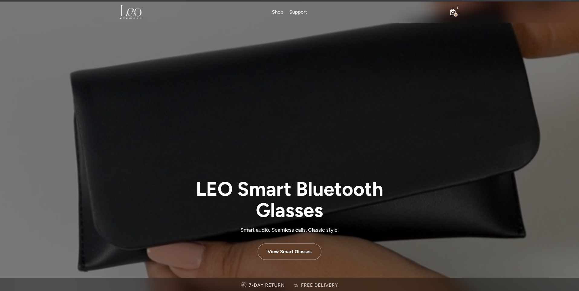 LEO Eyewear project preview - Shopify, Liquid, Figma, Judge.me, Razorpay, Shiprocket, Meta Pixel, Google Pixel, Instagram Pixel development by Deepak Jangra