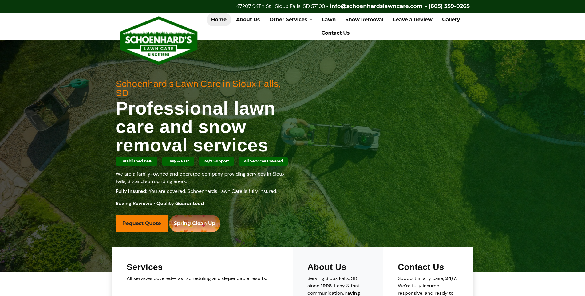 University Lawns — WordPress, Jobber.com, Ad Tracking case study by Deepak Jangra